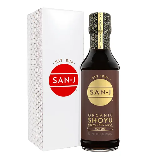Vista 7 de SAN-J Tamari reducido en sodio (sin gluten, orgánico), 10 fl oz (paquete individual) Sal reducida, Umami rico, sin trigo, Kosher, certificado