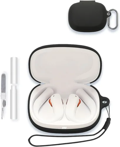 Vista 13 de Funda para JBL Endurance Peak 3, auriculares inalámbricos verdaderos, silicona suave, portátil, resistente a los arañazos, a prueba de golpes