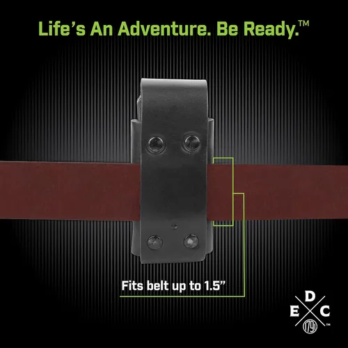 Vista 3 de Funda para multiherramienta, bolsa para multiherramienta de cuero americano para el cinturón con broche, compatible con Leatherman, SOG y Gerber