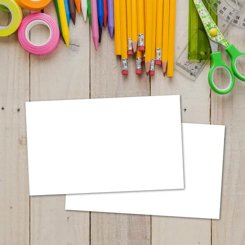 Vista 8 de Home Advantage Tarjetas de índice en blanco de 3 x 5: nuestro paquete de 50 tarjetas de notas en blanco utiliza cartulina resistente para que sean a