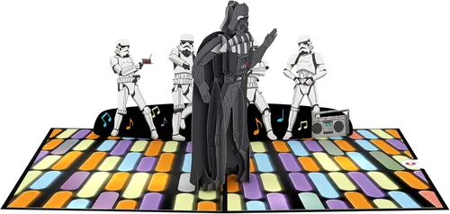 Vista 4 de Lovepop Tarjeta desplegable de feliz cumpleaños para ella y él – Tarjetas de felicitación de cumpleaños 3D de Star Wars para niños, niñas, hombres