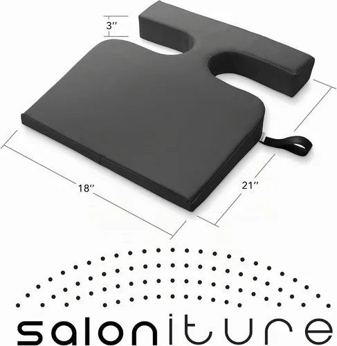 Vista 5 de Saloniture Cojín cómodo para mujer, mesa de masaje, almohada con cuña en T, color negro