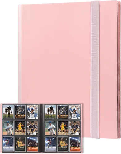 Vista 24 de GEAoffice Carpeta de tarjetas, 9 bolsillos, carpeta de álbum de tarjetas intercambiables, carpeta de bolsillo de carga lateral 360 para tarjetas