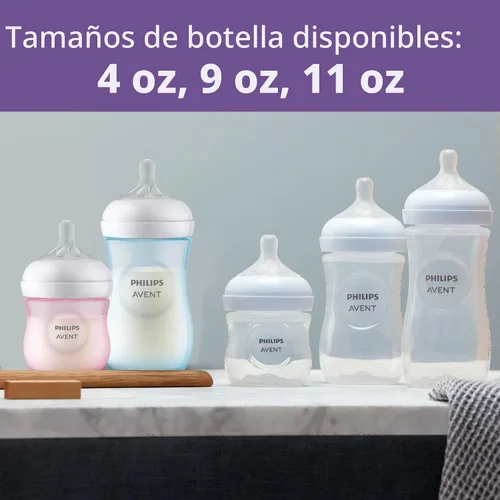 Vista 10 de Philips Avent Biberones naturales, flujo lento, 4 onzas, sin BPA, paquete