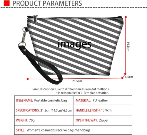 Vista 2 de Upetstory Bolsa de maquillaje de animales, bolso pequeño de cuero para cosméticos de viaje para niñas y mujeres, bolso de mano para lápiz labial