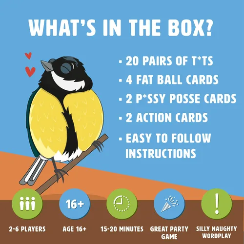 Vista 2 de Ginger Fox: Calm Your Tits - Un juego de cartas de pares emocionantes para adultos tontos, juego de aves, juego de fiesta de naturaleza y traviesa