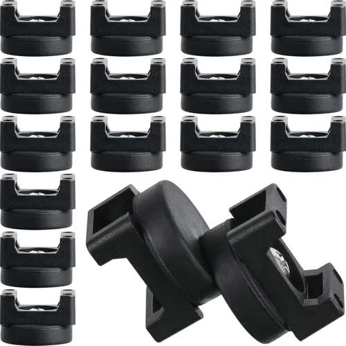 Vista 20 de Yookeer 10 clips magnéticos para cable de montaje con cremallera, color negro, 0.866 in Clips de cable multiusos para cableado eléctrico, base