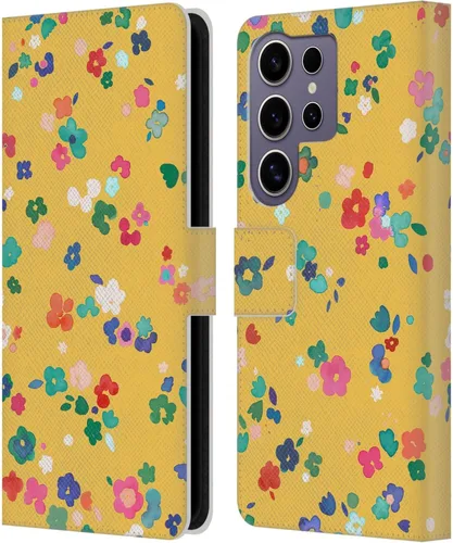 Vista 39 de Head Case Designs Officially Licensed Ninola Ditsy Flowers Yellow Nature Bold Leather Wallet Case Compatible with Samsung Galaxy A07 4G