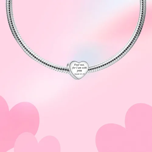 Vista 2 de Dije colgante de plata de ley 925 con diseño de corazón de la Biblia para mamá, esposa, familia, familia, amigos