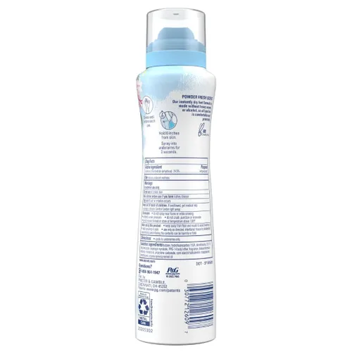 Vista 11 de Secret Dry Spray Desodorante Antitranspirante para Mujeres, Protección sin Peso por 48 Horas contra el Sudor y el Olor, Suave para la Piel, Aroma
