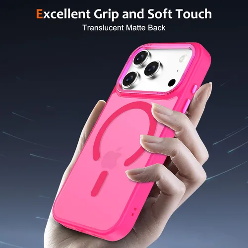 Vista 665 de Anuck - Funda magnética para iPhone 11 compatible con MagSafe, carcasa trasera mate translúcida dura, borde de TPU, delgada, resistente a impactos
