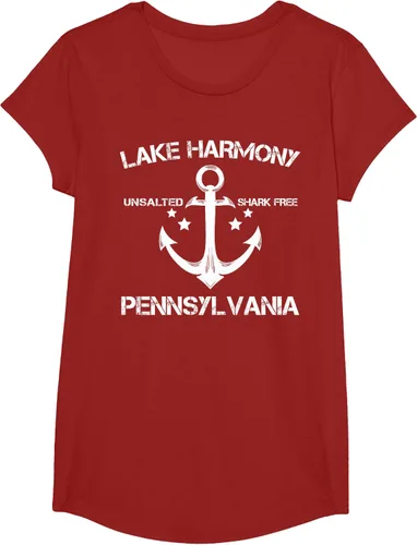 Vista 49 de Playera divertida de Lago Harmony Pennsylvania para acampada o pesca Negro