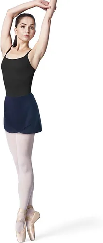 Vista 3 de Bloch Falda de ballet Vera Georgette para mujer, falda cruzada de ballet Vera Georgette Berenjena