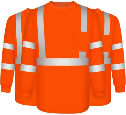 Vista 16 de TCCFCCT Camisas de seguridad para hombre reflectantes Clase 3 de manga larga de alta visibilidad, camisas de alta visibilidad para hombre y mujer