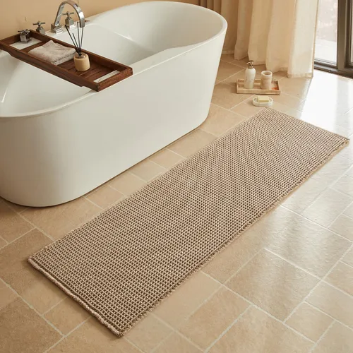 Vista 125 de Triohero Tapete de baño con diseño de gofre, tapete de baño pequeño y bohemio, antideslizante, lavable, ultra suave, súper absorbente, de secado