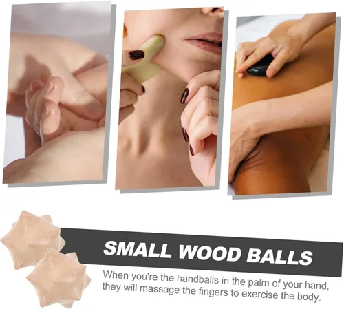 Vista 8 de Bola de madera 1 par bolas prácticas bolas de masaje prácticas bolas de masaje suaves bolas de masaje de palma bola de masaje bolas de madera