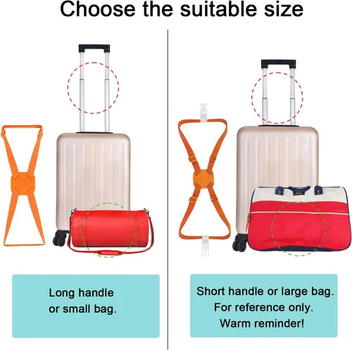 Vista 4 de Correas de equipaje, bolsa elástica para añadir una bolsa, maleta fácil de viajar, correa elástica (azul)