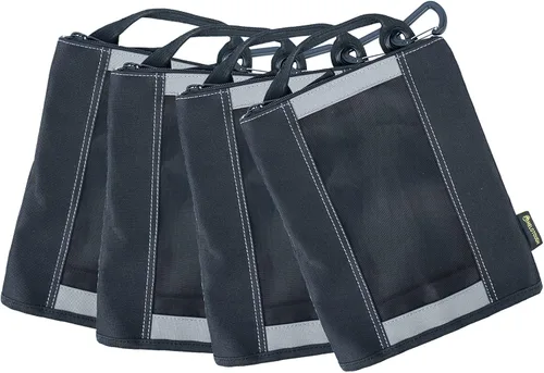 Vista 39 de Bolsa de herramientas de lona con cremallera MELOTOUGH, bolsa de herramientas con cierre, bolsa de malla resistente con ventana, ojales para colgar