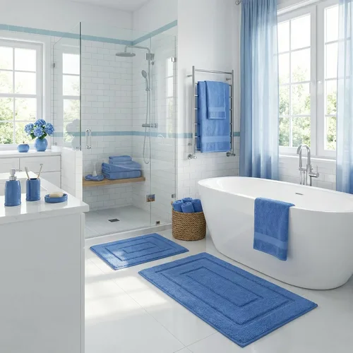 Vista 12 de GRANNY SAYS Juego de 2 alfombras de baño suaves para baño, alfombras de baño antideslizantes y lavables, alfombras de baño absorbentes para bañera