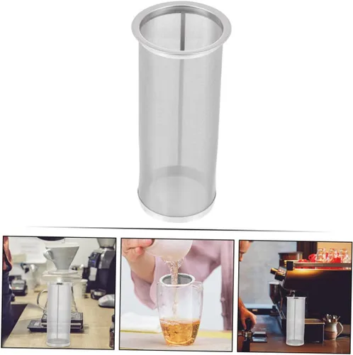 Vista 4 de Filtro de café helado de acero inoxidable y colador de té helado, infusor reutilizable para café helado y té
