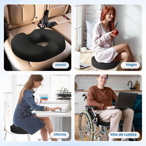 Vista 7 de CushZone Almohada Cojín de Asiento en Forma de Dona - Almohada de Piso de Gel Refrescante, Cojín de Piso de Espuma Viscoelástica para Oficina