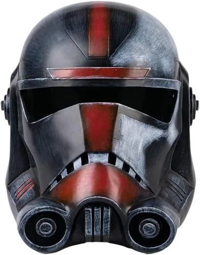Vista 10 de Evere - Casco de cosplay de Halloween Deluxe, máscara de resina para toda la cabeza, utilería de cosplay, para interpretar roles, coleccionable Negro