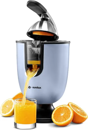 Vista 11 de Eurolux Exprimidor eléctrico de naranja Exprimidor de cítricos profesional de acero inoxidable con mango de agarre suave para exprimir sin