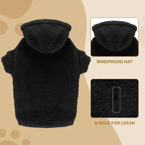 Vista 4 de Suéteres Peludos para Perros Pequeños Sudadera con Capucha para Perros Ropa para Mascotas Abrigos Cálidos Suaves Acogedores Sudadera con Capucha
