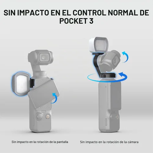 Vista 7 de NEEWER Luz magnética básica M21 compatible con DJI OSMO Pocket 3 Xtra Muse Gimbal Camera Auxiliary Light, 1.3W USB C Rechargeable Plastic Mini LED