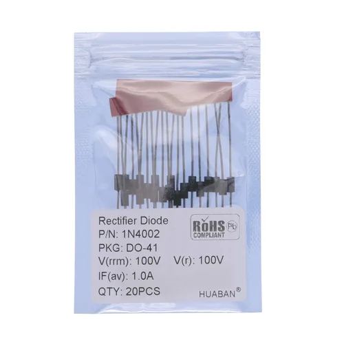 Vista 16 de 20PCS 1N4001 Rectificador Diodo 1A 50V DO-41 (DO-204AL) Axial 4001 1 Amp 50 Voltios