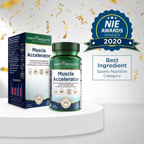 Vista 5 de Purity Products Acelerador muscular de 650 mg patentado y clínicamente probado, mezcla de extractos de hierbas ayurvédicos que promueve la fuerza