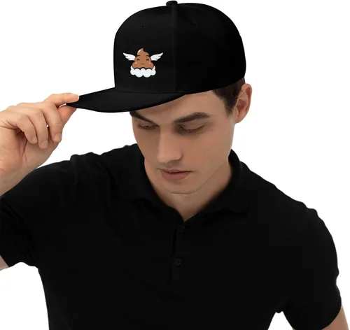 Vista 3 de QIZYOQA Cute Angel Poo Snapback Hats for Men Women Baseball Cap Flat Bill Brim Hat