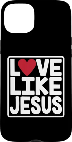 Vista 9 de iPhone 16 Love Like Jesus Valentines Day Heart Case