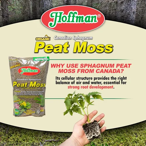 Vista 5 de Hoffman 15503 - Musgo de esfagno canadiense, 10 cuartos de galón