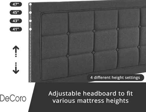 Vista 6 de Classic Brands Mornington - Base de cama y cabecera tapizadas