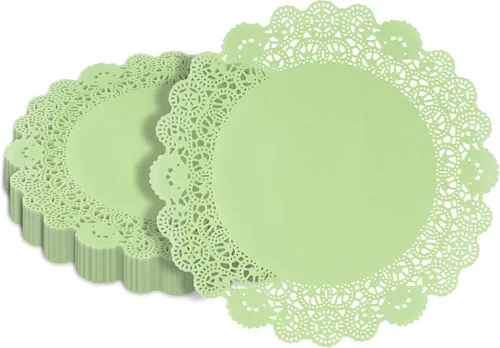 Vista 98 de Restaurantware Pastry Tek Blondas de Encaje de 4 x 4 Pulgadas 100 Vajilla Decorativa - Blondas de Mesa Desechables Redondas de Papel Negro