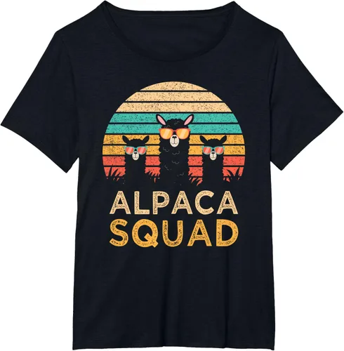 Vista 36 de Divertidas gafas de sol de escuadrón de alpaca Cool Alpacas Vintage Gift T-Shirt, Negro, S