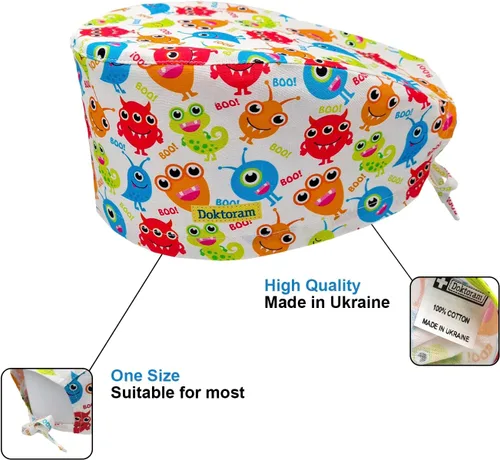 Vista 20 de Print Scrub Caps - Sombrero perfecto para enfermeras, médicos y EMTs..
