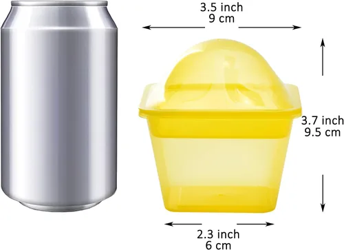 Vista 2 de Youngever 7 juegos de tazas de plástico para parfait, tazas de postre reutilizables con tapas e insertos, a prueba de derrames y fugas