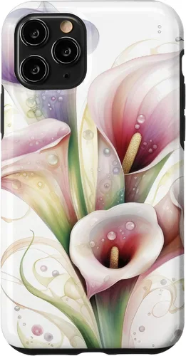Vista 28 de iPhone 12 Pro Max Calla Lilies Flower Floral Watercolor Case