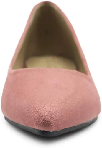Vista 3 de Ollio zapatos de ballet para mujer, de gamuza sintética, ligeros, cómodos, multicolor, zapatos bajos