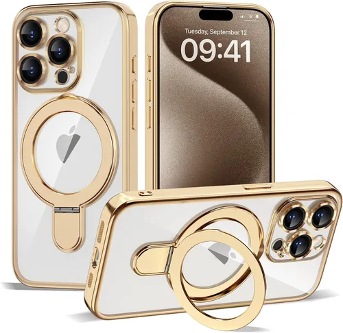 Vista 28 de Funda compatible con iPhone 12 con soporte de anillo magnético invisible [compatible con Mag-Safe] [Protector completo de lente de cámara] Funda