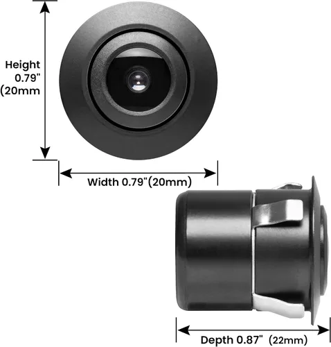 Vista 4 de BOSS Audio Systems CAM21 - Cámara de respaldo retrovisor para automóvil, montaje en matrícula, visión trasera gran angular de 170°, luz baja, cámara