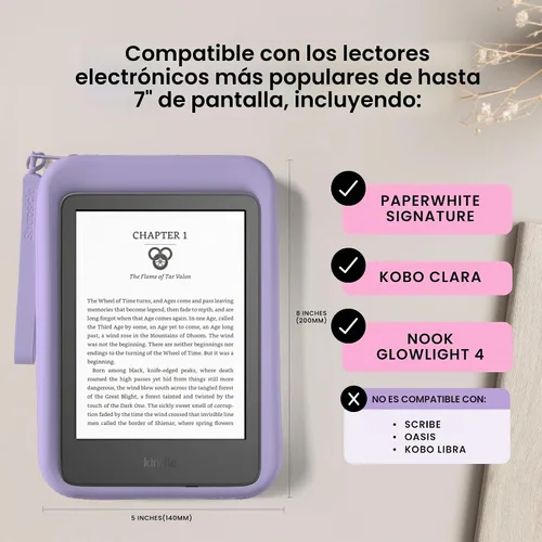 Vista 5 de Strapsicle Funda de silicona para Kindle y lectores electrónicos – Bolso multiusos para teléfono, billetera y llaves – Se ajusta a Paperwhite 2024