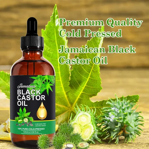 Vista 8 de NIFEISHI Aceite de ricino negro jamaicano orgánico prensado en frío botella de vidrio, 4.04 fl oz