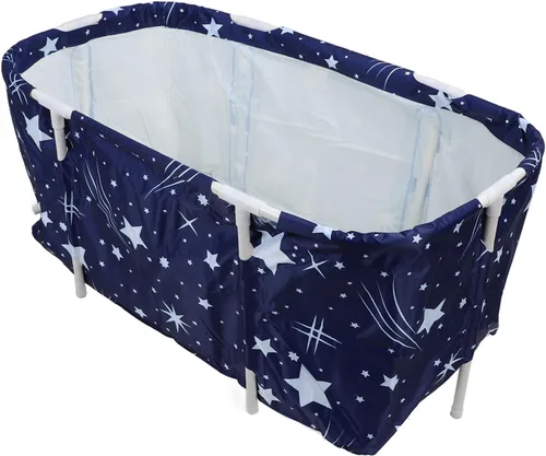 Vista 5 de Portable Bathtub, Multifunctional, Foldable Bathtub for Adults and Space Saving PVC, 47.2 x 21.7 x 19.7 Inches (Full Stars)