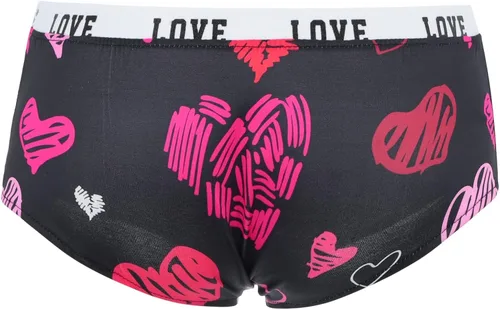 Vista 5 de Pantalones cortos con estampado de corazones para mujer, ropa interior divertida, ropa interior para mujer, ropa interior de algodón