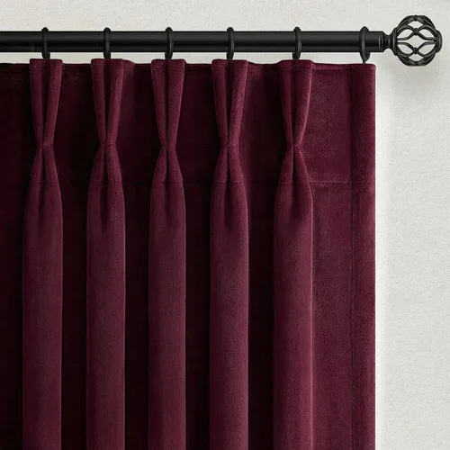 Vista 22 de Cortinas opacas de terciopelo gris pardo de 96 pulgadas de largo, para sala de estar y dormitorio, modernas, elegantes y de lujo, bloqueo de luz