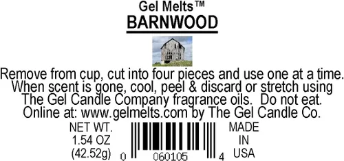 Vista 5 de 3 Pack Barnwood Aroma Gel Melts™ Gel Wax for Warmers and Burners by The Gel Candle Company Peel, MELT and Enjoy