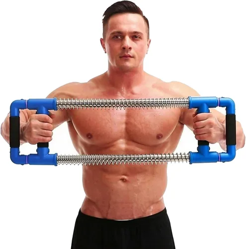 Vista 9 de GOFITNESS Entrenador de pecho con barra de empuje hacia abajo, equipo de entrenamiento en casa para pecho, brazo, hombro, abdominales y espalda